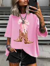 Pink Boot Graphic T-Shirt Women