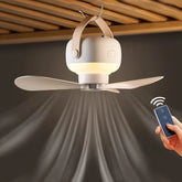 Portable Wireless Mini Ceiling Fan Light