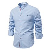 Mens Stand Collar Casual Shirt