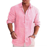 Plus Size Linen Shirt for Men