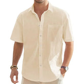 Cotton Linen Short Sleeve Shirt