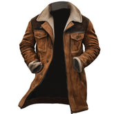 Multi-Pocket Suede Jacket for Men