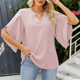 Womens Chiffon V Neck Blouse