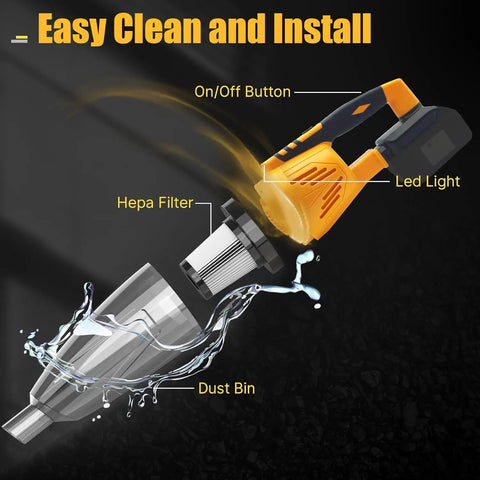 Portable Cordless Vacuum with Strong Suction