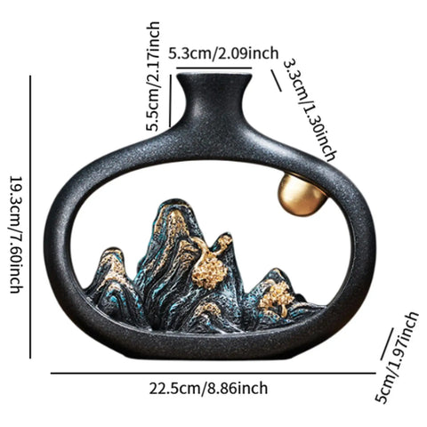 Living Room Resin Vase Decor