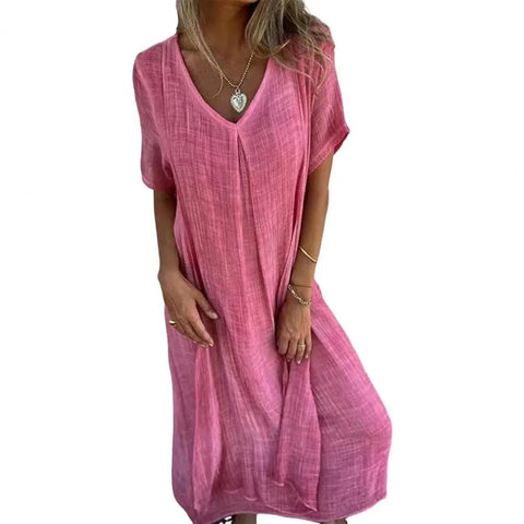 Soft Breathable Cotton Linen Dress