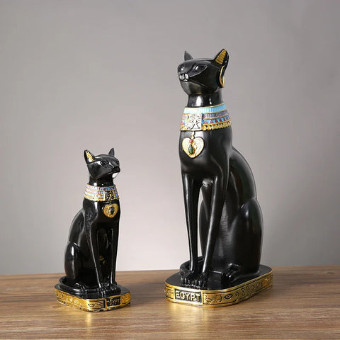 Resin Egyptian Cat Figurine Bestet Statue