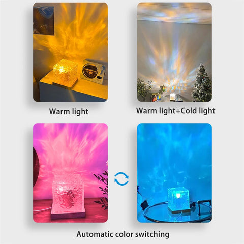 Crystal Flame Water Ripple Light