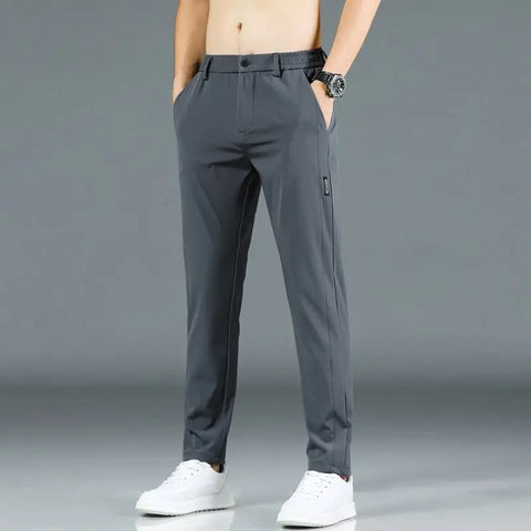Breathable Elastic Straight Leg Trousers