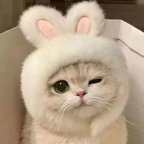 Bunny Ears Cat Hat Pet Costume