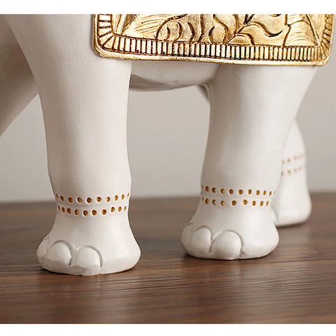 Elegant Resin Elephant Sculpture