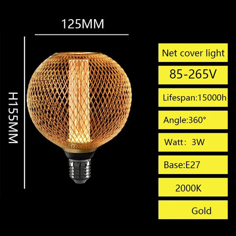 Nordic Wrought Iron Mesh Lamp