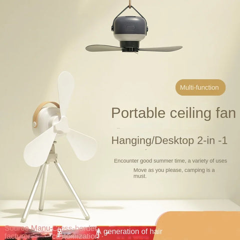 Portable Wireless Mini Ceiling Fan Light