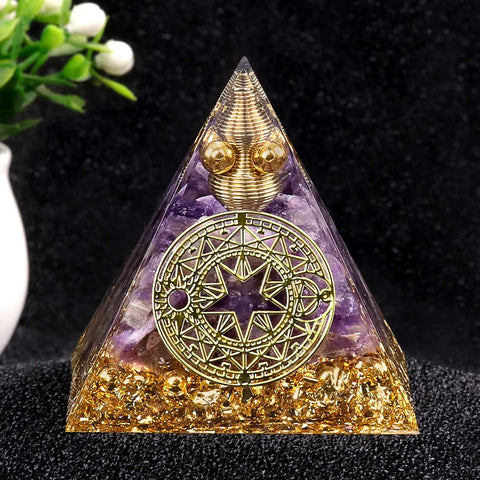 Gemstone Decorative Pyramid for Home