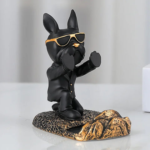 French Bulldog Phone Holder Sculpture