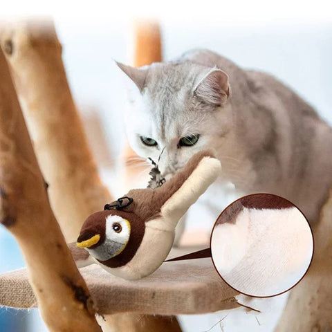 Flapping Chirping Bird Catnip Cat Toy