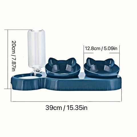 Neck Protection Cat Bowl Set
