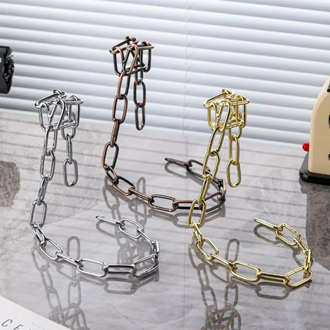 Tabletop Iron Chain Wine Display