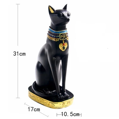 Resin Egyptian Cat Figurine Bestet Statue
