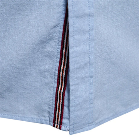 Mens Stand Collar Casual Shirt