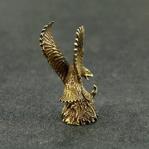 Brass Eagle Sculpture Desk Decor