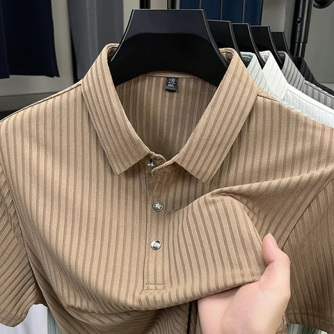 Casual Striped Polo Shirt
