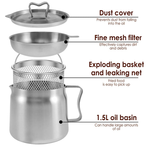 Oil Storage Can with Fry Basket