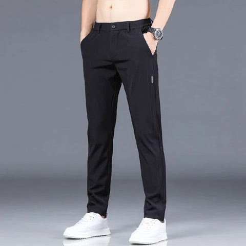 Breathable Elastic Straight Leg Trousers