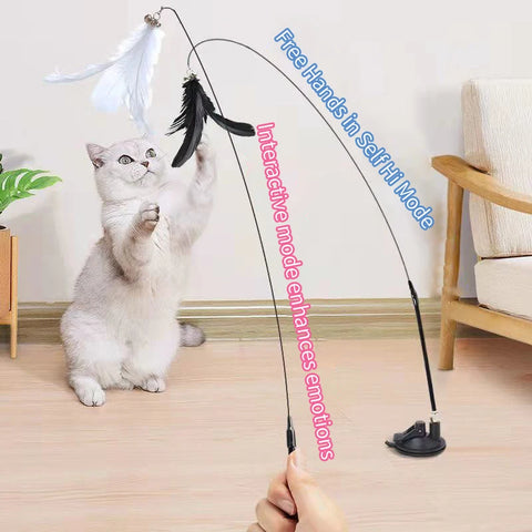 Bird Feather Cat Wand Interactive Toy