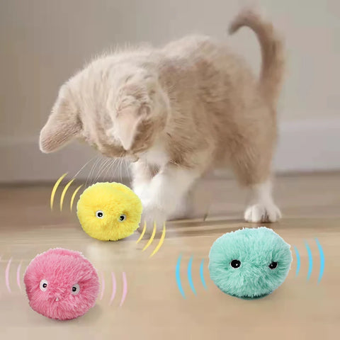 Plush Electric Cat Training Ball Toy