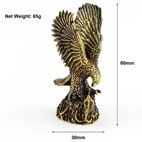 Brass Eagle Sculpture Desk Decor
