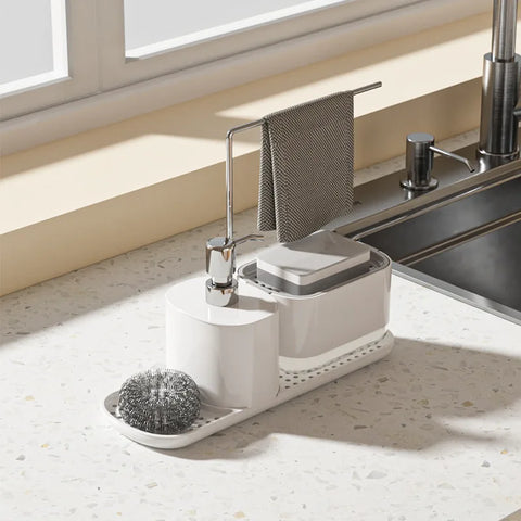 Compact Kitchen Soap and Dish Organizer