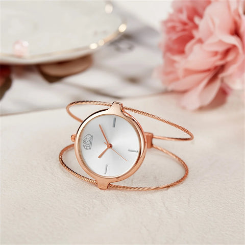 Alloy Strap Quartz Watch for Ladies