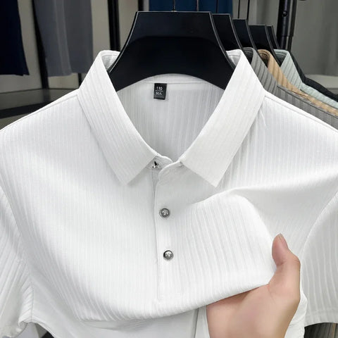 Casual Striped Polo Shirt
