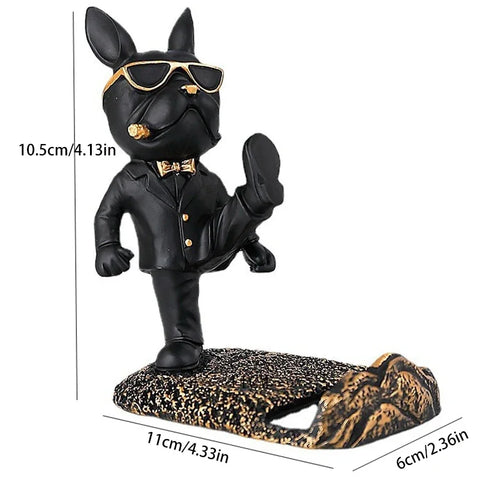 French Bulldog Phone Holder Sculpture
