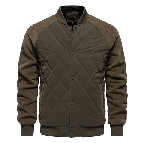 Men’s Patchwork Fleece Bomber Jacket