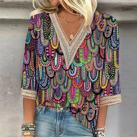 Casual Women’s Top with Short Sleeves