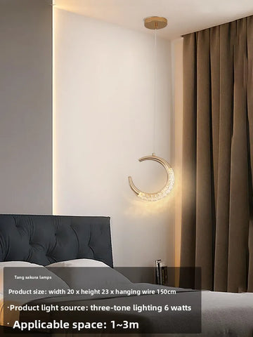 Small Golden Acrylic Pendant Lamp
