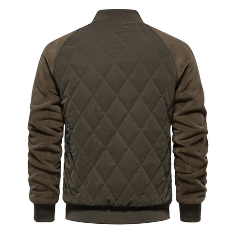 Men’s Patchwork Fleece Bomber Jacket