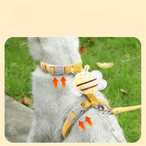 Adjustable Cartoon Bee Pet Harness