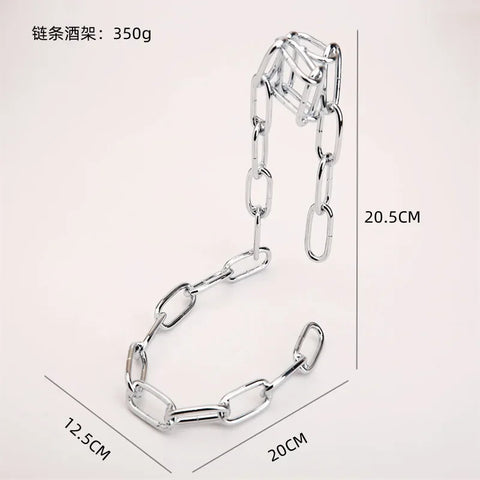 Tabletop Iron Chain Wine Display