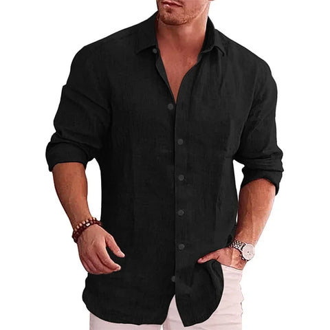 Plus Size Linen Shirt for Men