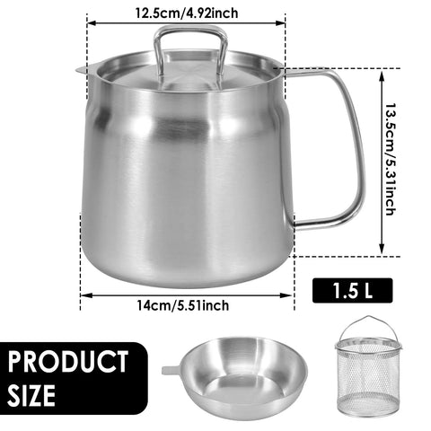 Oil Storage Can with Fry Basket
