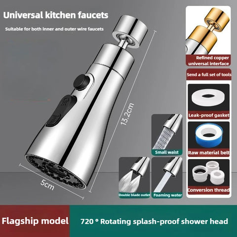 Rotating Kitchen Faucet Sprayer Head