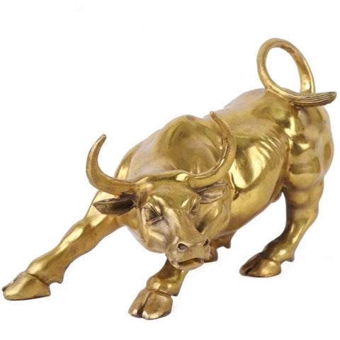 Pure Copper Stock Market Bull Statue