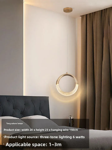 Small Golden Acrylic Pendant Lamp