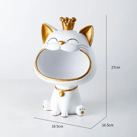 Mini Cat Resin Figurine Storage Box