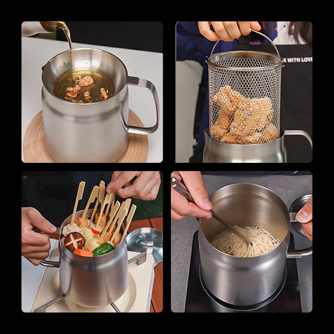 Oil Storage Can with Fry Basket