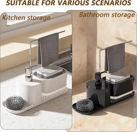 Compact Kitchen Soap and Dish Organizer