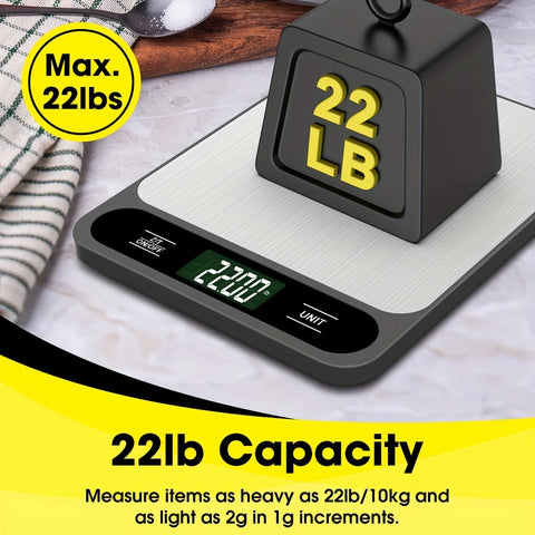Stainless Steel Kitchen Scale Easy Clean